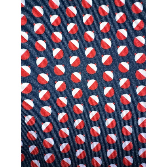 Waggle Men Bobby Golf Polo Size Small with all over Red Bobbers print (005-7) - Picture 7 of 7